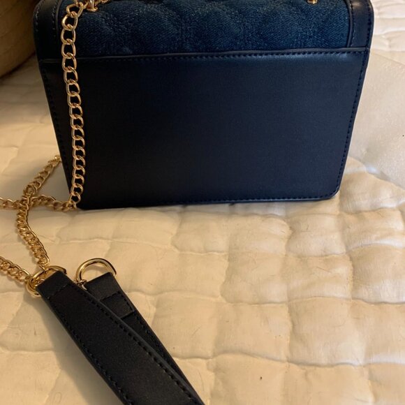 Neiman Marcus Satin Blue Croc-Embossed Horsebit Luxury Crossbody bag - Picture 4 of 5